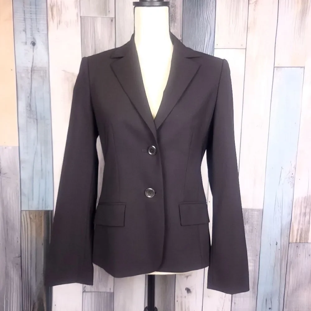 Hugo Boss Brown Fitted Two Button Blazer